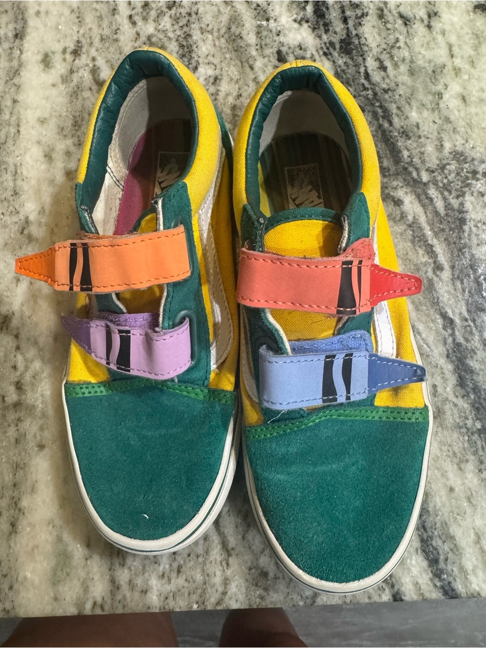 Vans Kids x Crayola Multicolor Velcro Sneakers - size 2.5